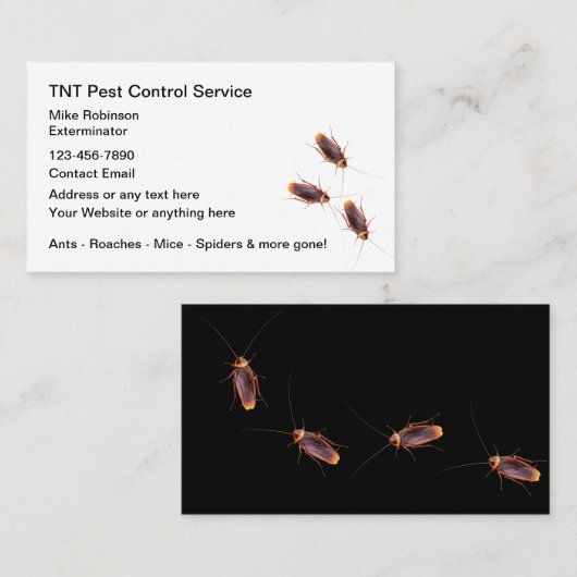 Ongediertebestrijding Exterminator Visitekaartjes (Voorkant / Achterkant)