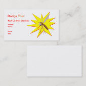 Ongediertebestrijding - Gele Vonk en Grappige Mug Visitekaartje (Voorkant / Achterkant)