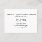 ongediertebestrijding insectenverdelger bug foto visitekaartje (Achterkant)