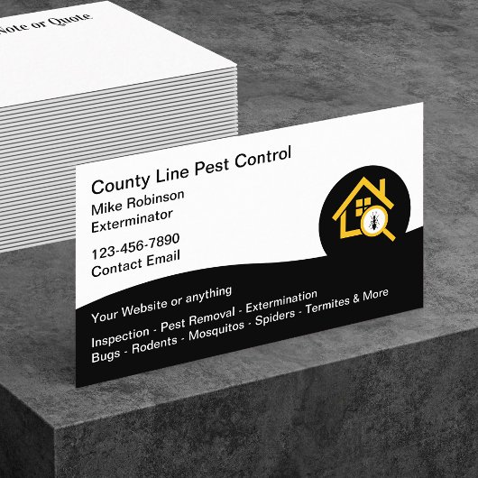 ongediertebestrijding nieuwe Sjabloon voor modern Visitekaartje