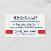 Ongediertebestrijding - Verdelger Visitekaartje (Achterkant)