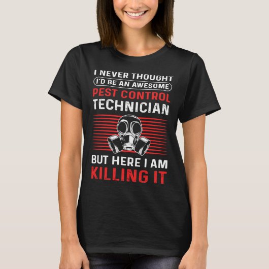 Ongediertebestrijdingstechnicus Exterminator onged T-shirt (Voorkant)