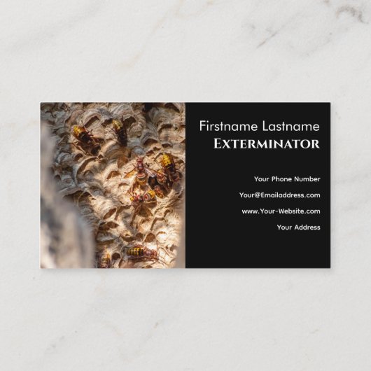 Ongedierteverdelger voor horzels wespen ongedierte visitekaartje (Achterkant)