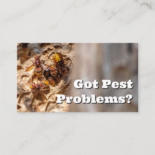 Ongedierteverdelger voor horzels wespen ongedierte visitekaartje (Voorkant)