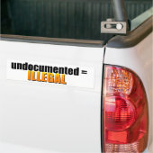 ongedocumenteerd = ILLEGAAL Bumpersticker (Op Truck)
