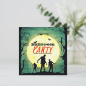 Ongedode zombies zombie Halloween-feest Kaart (Staand voorkant)