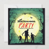 Ongedode zombies zombie Halloween-feest Kaart (Voorkant)