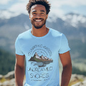 Ongedroomde kusten: minimalistisch modern t-shirt