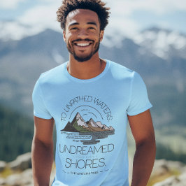 Ongedroomde kusten: minimalistisch modern t-shirt