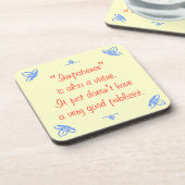 Ongeduld is ook een deugd... bier onderzetter (Linkerzijde)