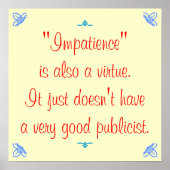 Ongeduld is ook een deugd... poster (Voorkant)