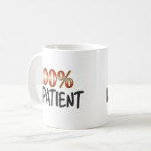 Ongeduldig 100 % koffiemok (Voorkant links)