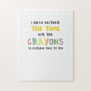 Ongeduldig sarcastisch noch de tijd noch de potlod legpuzzel