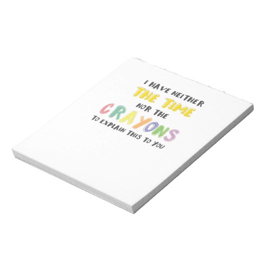 Ongeduldig sarcastisch noch de tijd noch de potlod notitieblok (Linkerzijde)