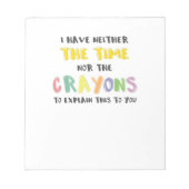 Ongeduldig sarcastisch noch de tijd noch de potlod notitieblok (Voorkant)