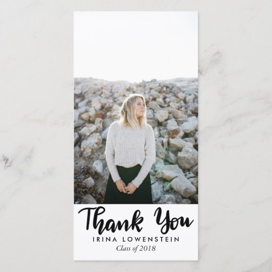 Ongedwongen Afstudeerdank Je Bedankkaart (Voorkant)