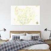 Ongeëtiketteerde kaart van Trino Canvas Afdruk (Insitu (Slaapkamer))