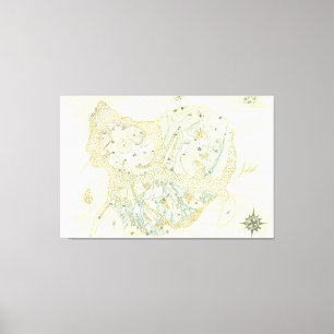 Ongeëtiketteerde kaart van Trino Canvas Afdruk