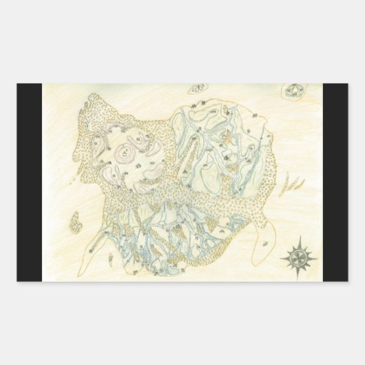 Ongeëtiketteerde kaart van Trino Rechthoekige Sticker (Voorkant)