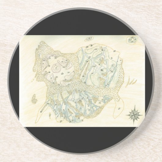 Ongeëtiketteerde kaart van Trino Zandsteen Onderzetter (Voorkant)