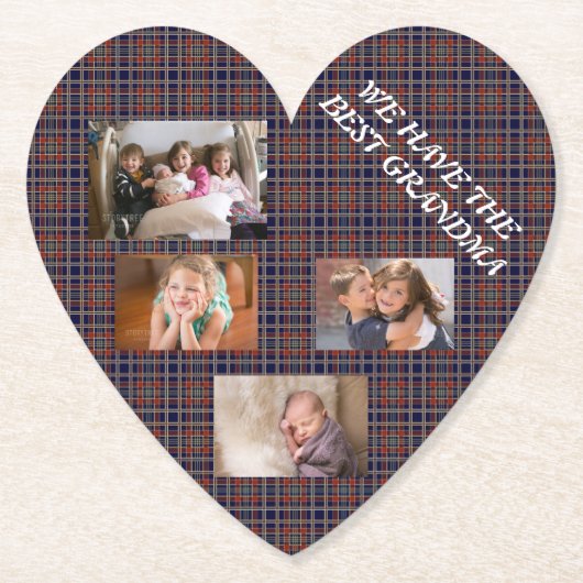 Ongeëvenaarde liefde oma aanraken eerbetoon gespee kartonnen onderzetters (Voorkant)