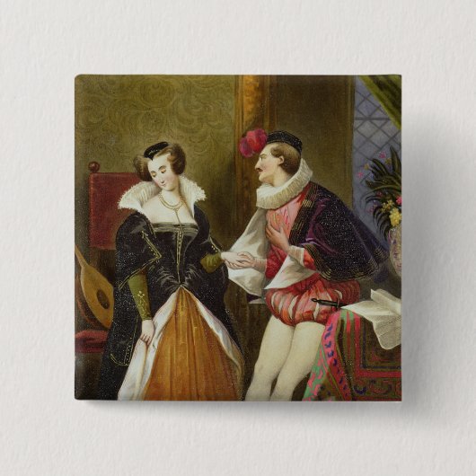 Ongeëvenaarde liefde vierkante button 5,1 cm (Voorkant)