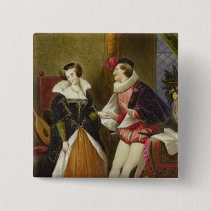 Ongeëvenaarde liefde vierkante button 5,1 cm