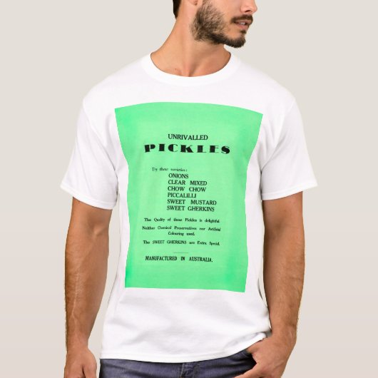 Ongeëvenaarde Pickles Heren Funny Shirt (Voorkant)