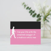 Ongeëvenaarde Swagger van Mediocre Witte Kerel/Mac Briefkaart (Staand voorkant)