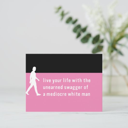 Ongeëvenaarde Swagger van Mediocre Witte Kerel/Mac Briefkaart (Staand voorkant)