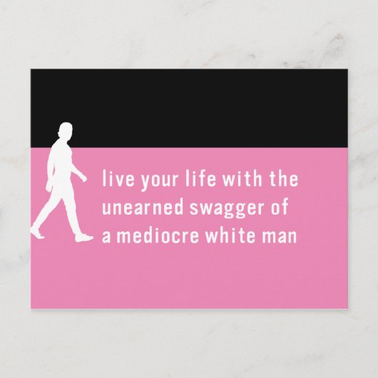 Ongeëvenaarde Swagger van Mediocre Witte Kerel/Mac Briefkaart (Voorkant)