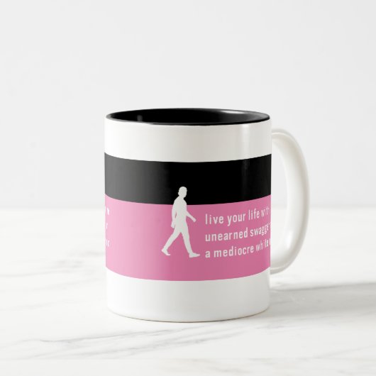 Ongeëvenaarde Swagger van Mediocre Witte Kerel/Mac Tweekleurige Koffiemok (Voorkant rechts)