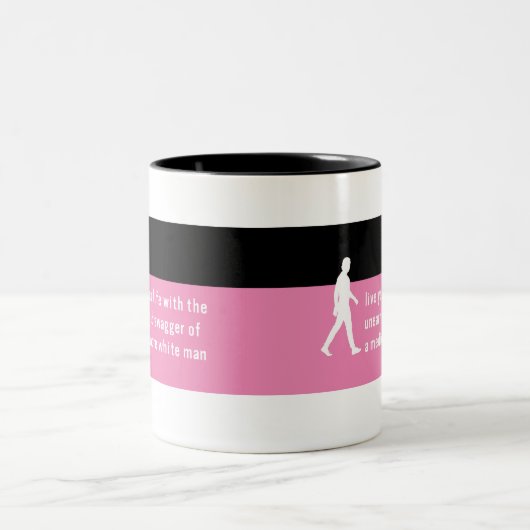 Ongeëvenaarde Swagger van Mediocre Witte Kerel/Mac Tweekleurige Koffiemok (Center)