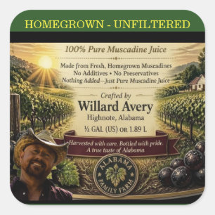 Ongefilterd Muscadine-sap Etiket