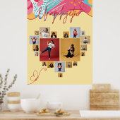 Ongefilterde gepersonaliseerde vrouwelijke fotocol poster (Keuken)