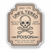 Ongefilterde giftepositie - etiket sticker (Voorkant)