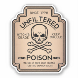 Ongefilterde giftepositie - etiket sticker