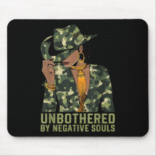 Ongehinderd Westerne Zwarte Cowgirl Camo Camouflag Muismat