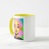 Ongehinderde Abstracte kunst Mok (Voorkant links)