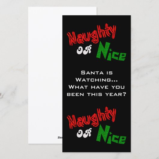 Ongehoorzaam of Nice? De Kaart van de foto (Voorkant / Achterkant)