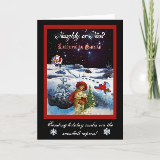 Ongehoorzaam of Nice Feestdagen Kaart (Voorkant)