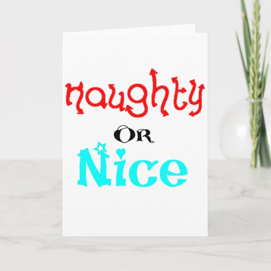 Ongehoorzaam of Nice Feestdagen Kaart (Voorkant)