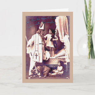 Ongehoorzaam of Nice? Originele Kerstkaart Feestdagen Kaart