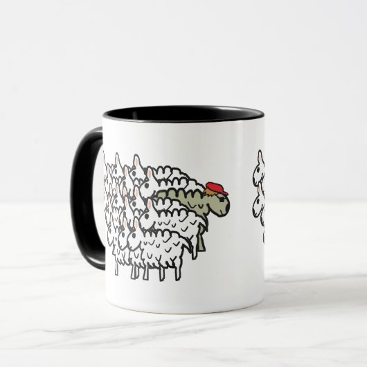 Ongehoorzaam zwart schaap mok (Voorkant links)