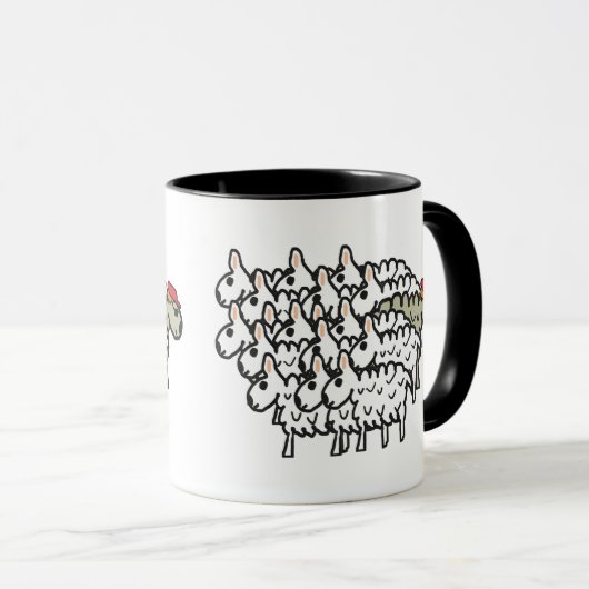 Ongehoorzaam zwart schaap mok (Voorkant rechts)