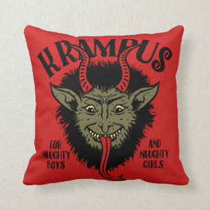 Ongehoorzame het Gezicht van Krampus Kussen