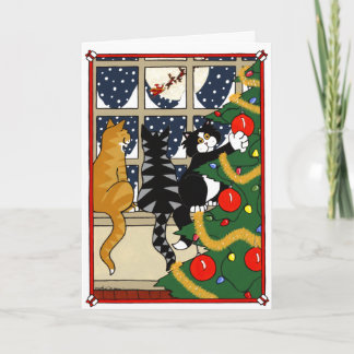 ONGEHOORZAME KAT FEESTDAGEN KAART
