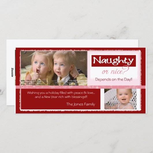 Ongehoorzame of van Nice      ~- Kerstkaart (Voorkant / Achterkant)