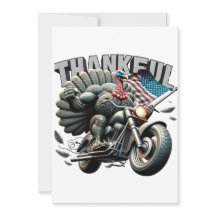 Ongehoorzame Thanksgiving-kalkoen die op een motor