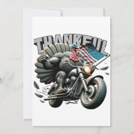 Ongehoorzame Thanksgiving-kalkoen die op een motor Kaart